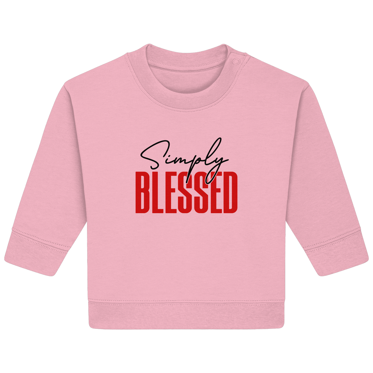 Simply Blessed | Christliches Design mit klarer Botschaft - Baby Organic Sweatshirt - Kids & Babys - Natural Raw - GfoitMa