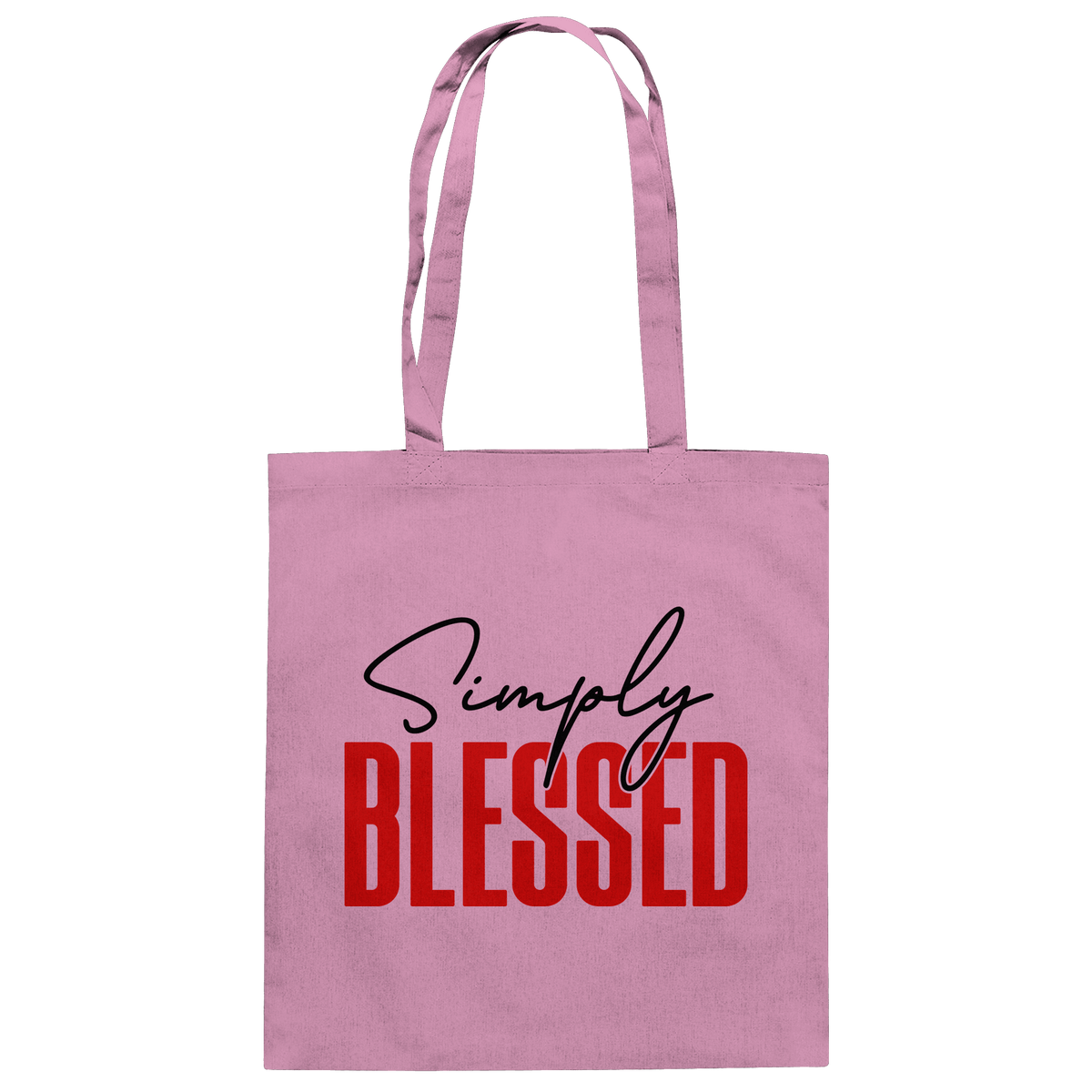 Simply Blessed | Christliches Design mit klarer Botschaft - Baumwolltasche - Taschen - Classic Pink - GfoitMa