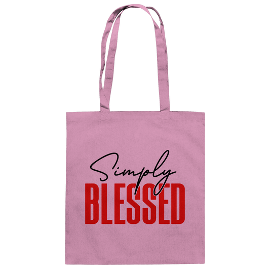 Simply Blessed | Christliches Design mit klarer Botschaft - Baumwolltasche - Taschen - Classic Pink - GfoitMa