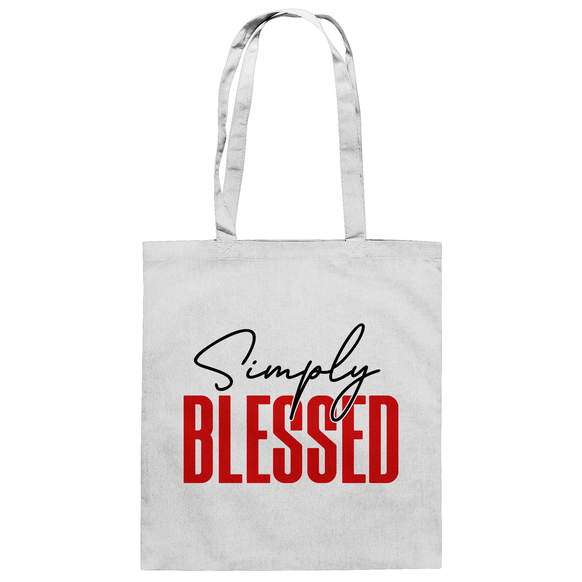 Simply Blessed | Christliches Design mit klarer Botschaft - Baumwolltasche - Taschen - White - GfoitMa