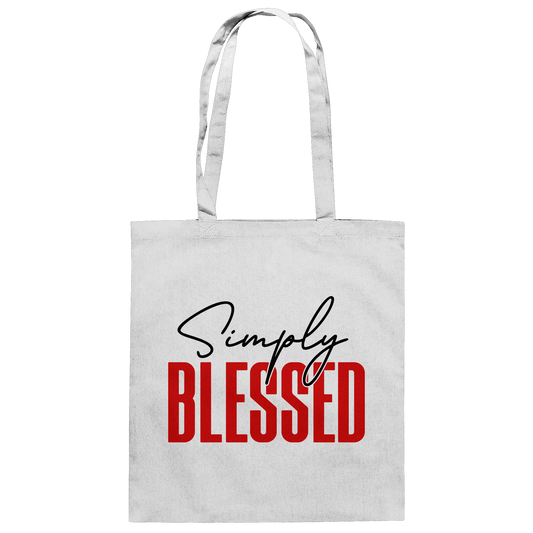 Simply Blessed | Christliches Design mit klarer Botschaft - Baumwolltasche - Taschen - White - GfoitMa