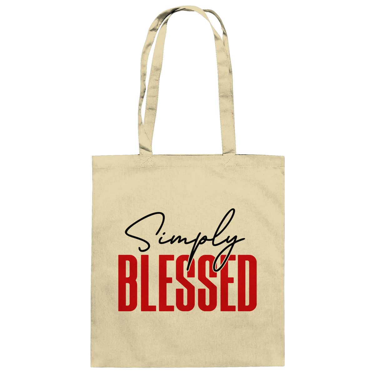 Simply Blessed | Christliches Design mit klarer Botschaft - Baumwolltasche - Taschen - Natural - GfoitMa