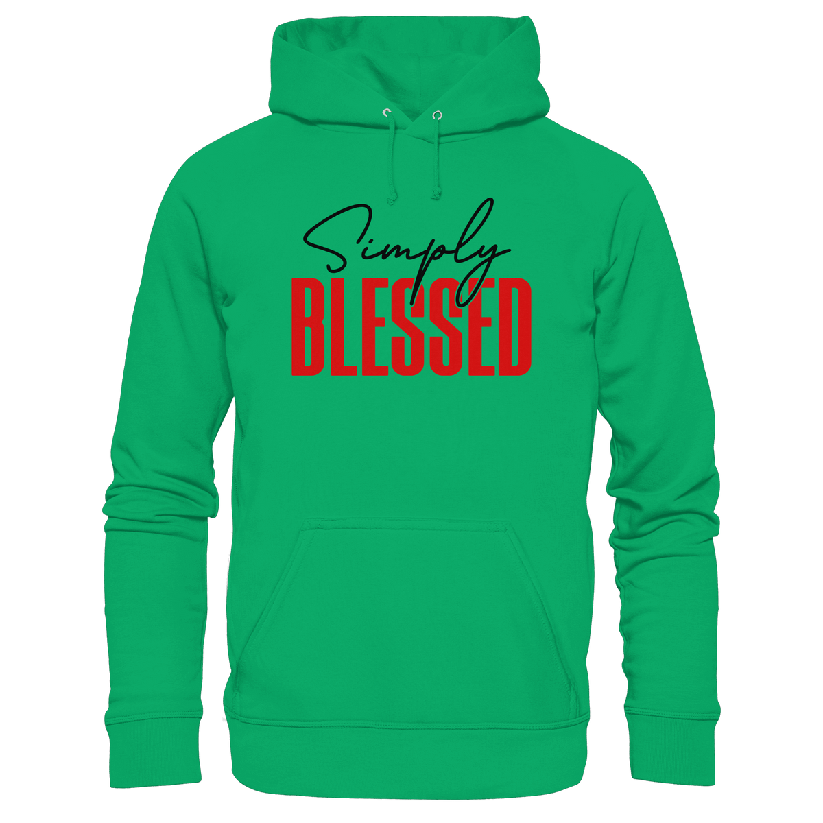 Simply Blessed | Christliches Design mit klarer Botschaft - Kids Premium Hoodie - Kids & Babys - Kelly Green - GfoitMa