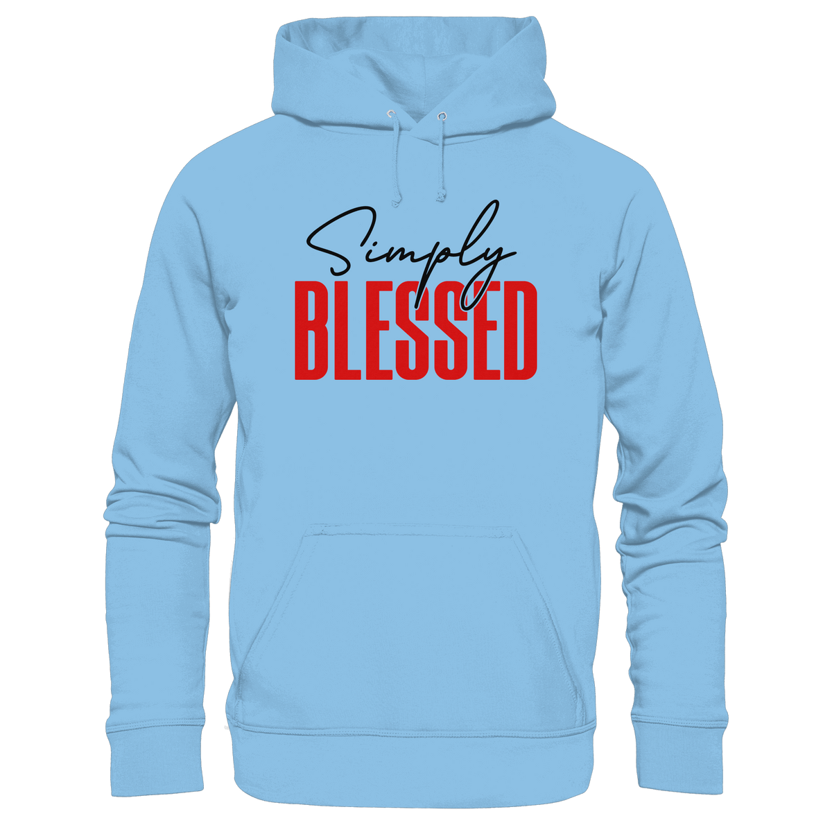Simply Blessed | Christliches Design mit klarer Botschaft - Kids Premium Hoodie - Kids & Babys - Sky Blue - GfoitMa