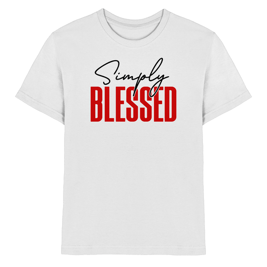 Simply Blessed | Christliches Design mit klarer Botschaft - Kids Premium Shirt - Kids & Babys - White - GfoitMa