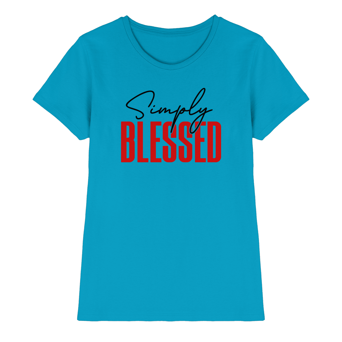 Simply Blessed | Christliches Design mit klarer Botschaft - Ladies Premium Shirt - Lady-Shirts - Atoll - GfoitMa