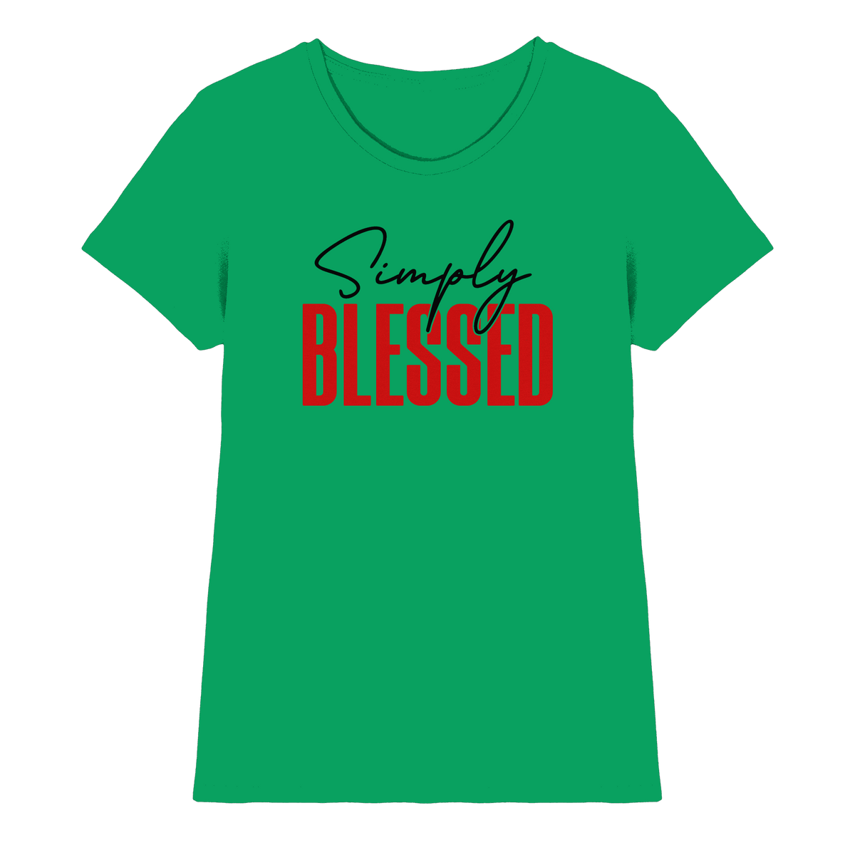 Simply Blessed | Christliches Design mit klarer Botschaft - Ladies Premium Shirt - Lady-Shirts - Kelly Green - GfoitMa