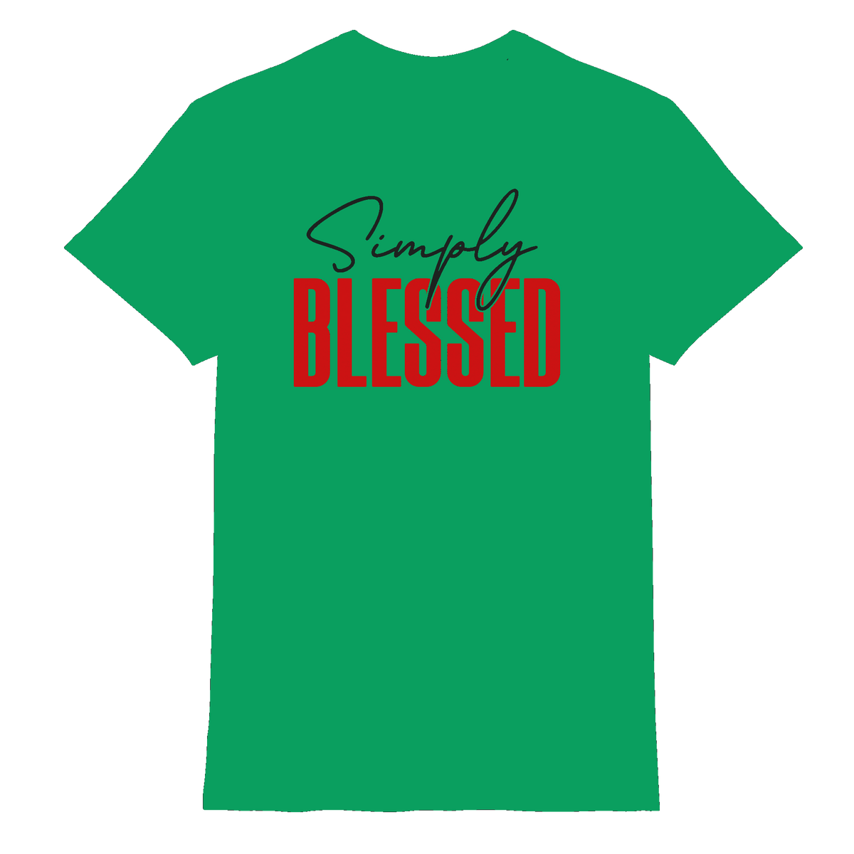 Simply Blessed | Christliches Design mit klarer Botschaft - Premium Shirt - Unisex-Shirts - Kelly Green - GfoitMa