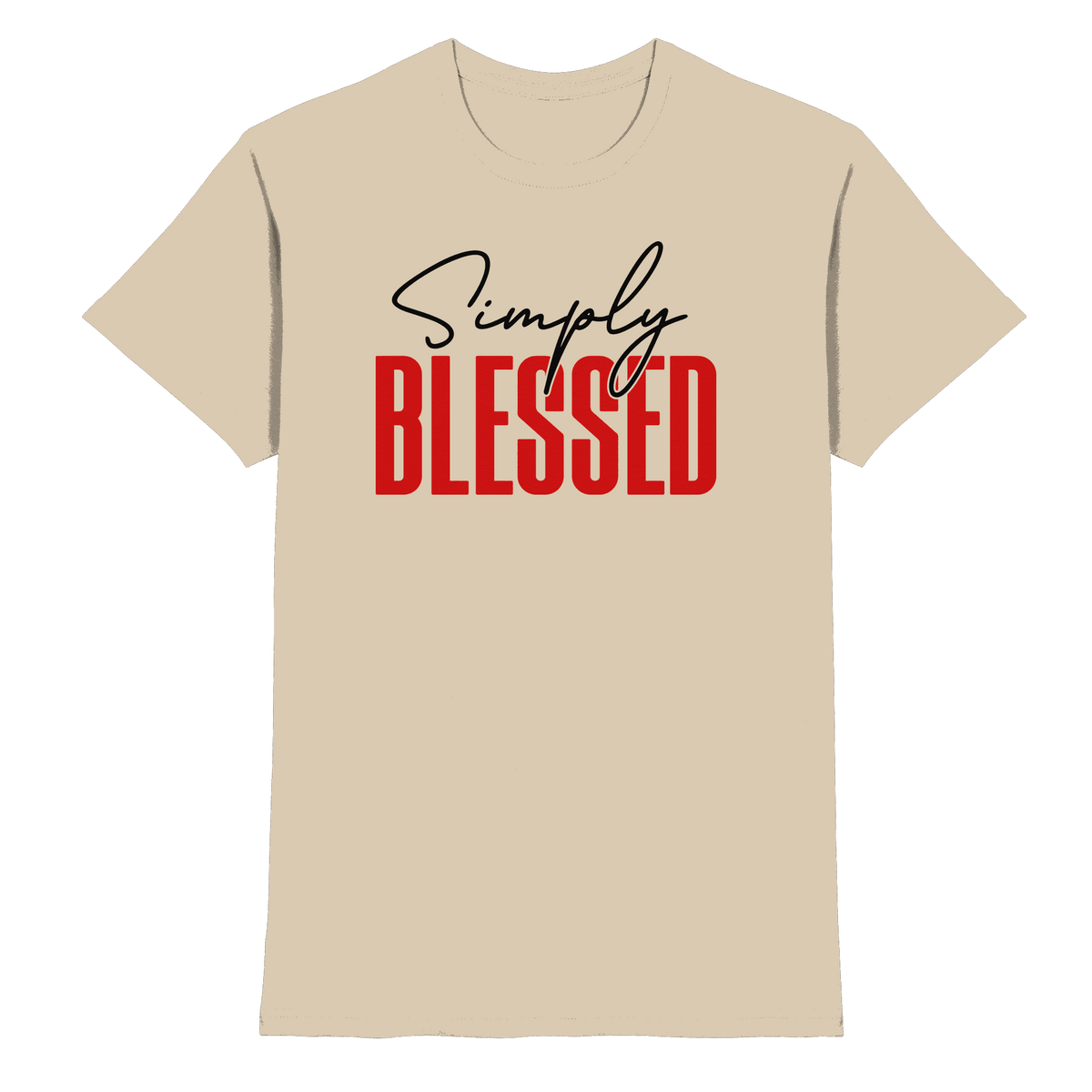 Simply Blessed | Christliches Design mit klarer Botschaft - Premium Shirt - Unisex-Shirts - Sand - GfoitMa