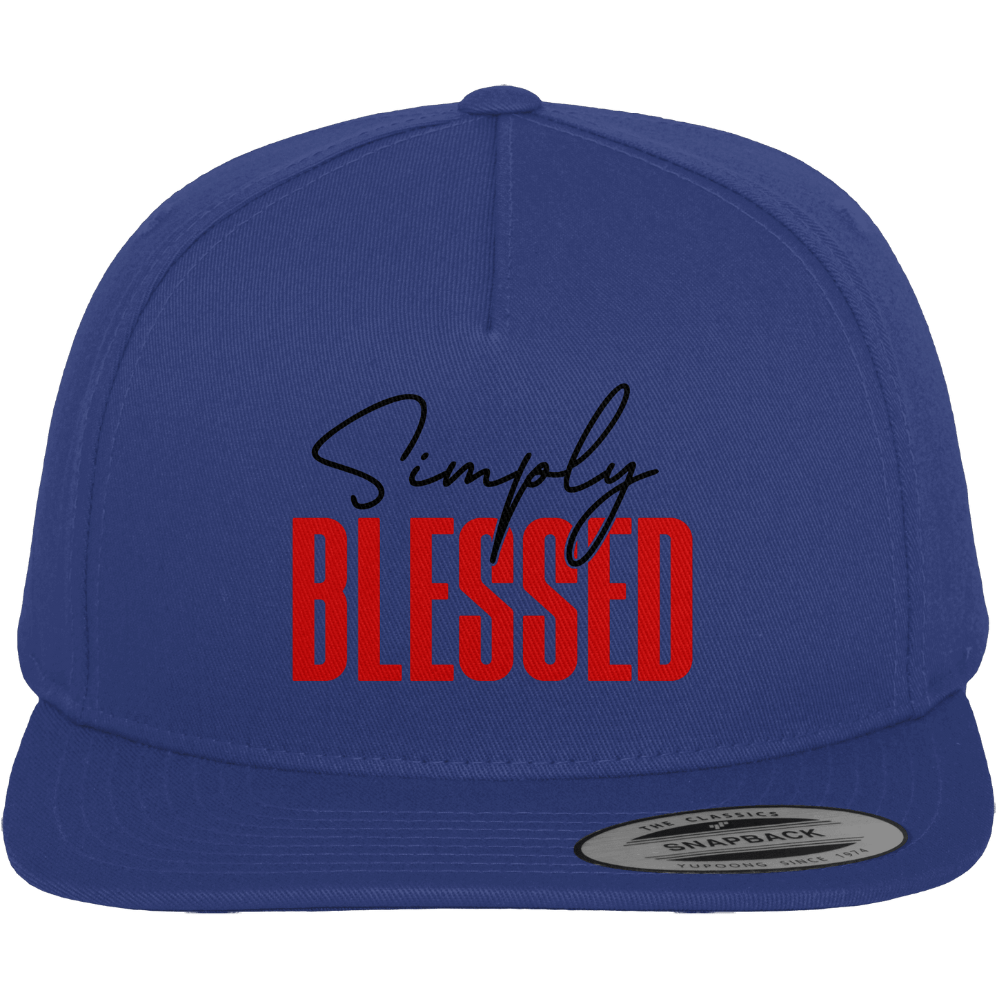 Simply Blessed | Christliches Design mit klarer Botschaft - Premium Snapback - Kappen & Mützen - Royal / Green - GfoitMa