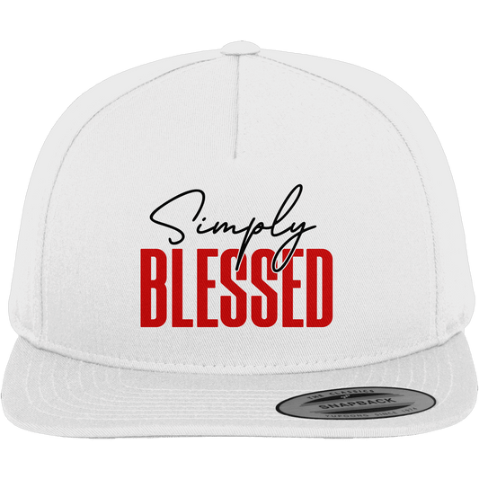 Simply Blessed | Christliches Design mit klarer Botschaft - Premium Snapback - Kappen & Mützen - White / Green - GfoitMa