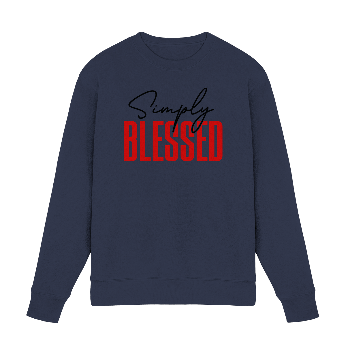 Simply Blessed | Christliches Design mit klarer Botschaft - Premium Sweatshirt - Sweatshirts - Deep Navy - GfoitMa