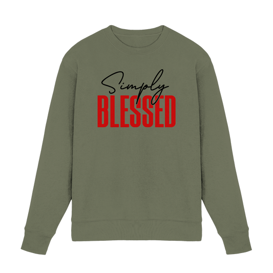 Simply Blessed | Christliches Design mit klarer Botschaft - Premium Sweatshirt - Sweatshirts - Classic Olive - GfoitMa