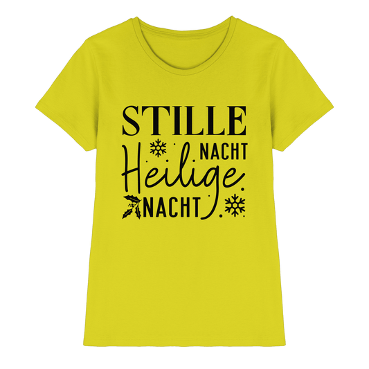 Stille Nacht, heilige Nacht – Die wahre Botschaft von Weihnachten - Ladies Premium Shirt - Lady-Shirts - Pixel Lime - GfoitMa