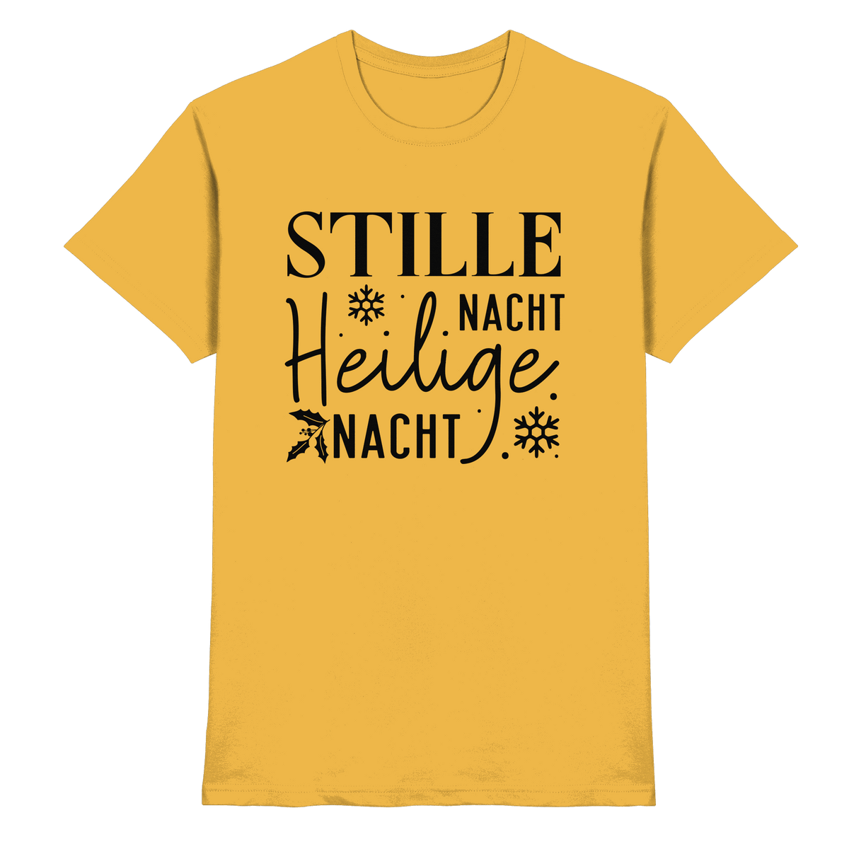 Stille Nacht, heilige Nacht – Die wahre Botschaft von Weihnachten - Premium Shirt - Unisex-Shirts - Gold - GfoitMa