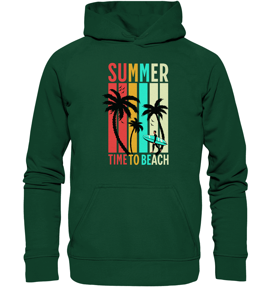 Summer Time to Beach – Sonne, Sand & Lebensfreude - Kids Premium Hoodie - Kids & Babys - Bottlegreen - GfoitMa