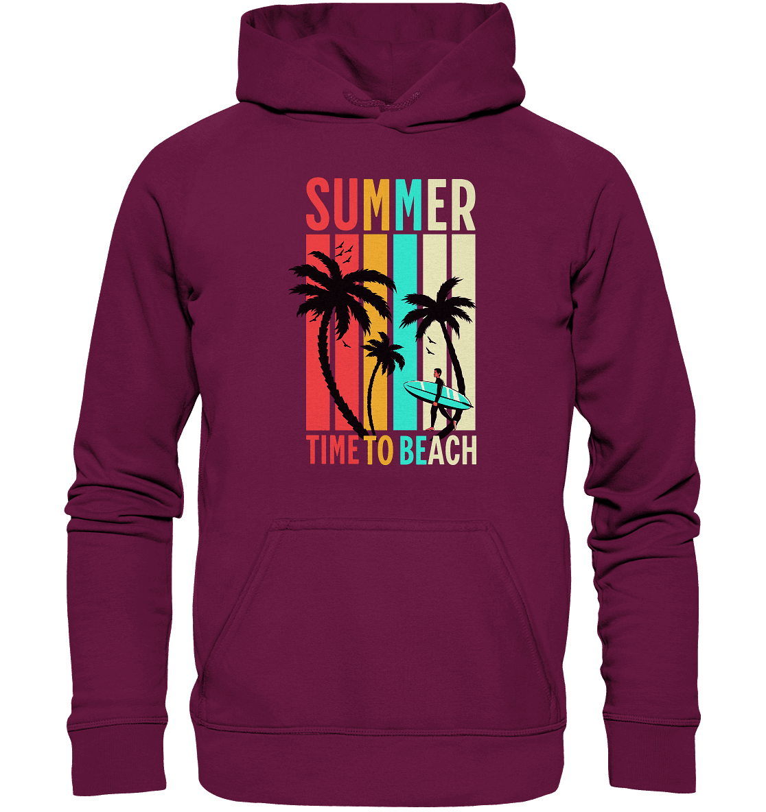 Summer Time to Beach – Sonne, Sand & Lebensfreude - Kids Premium Hoodie - Kids & Babys - Burgund - GfoitMa