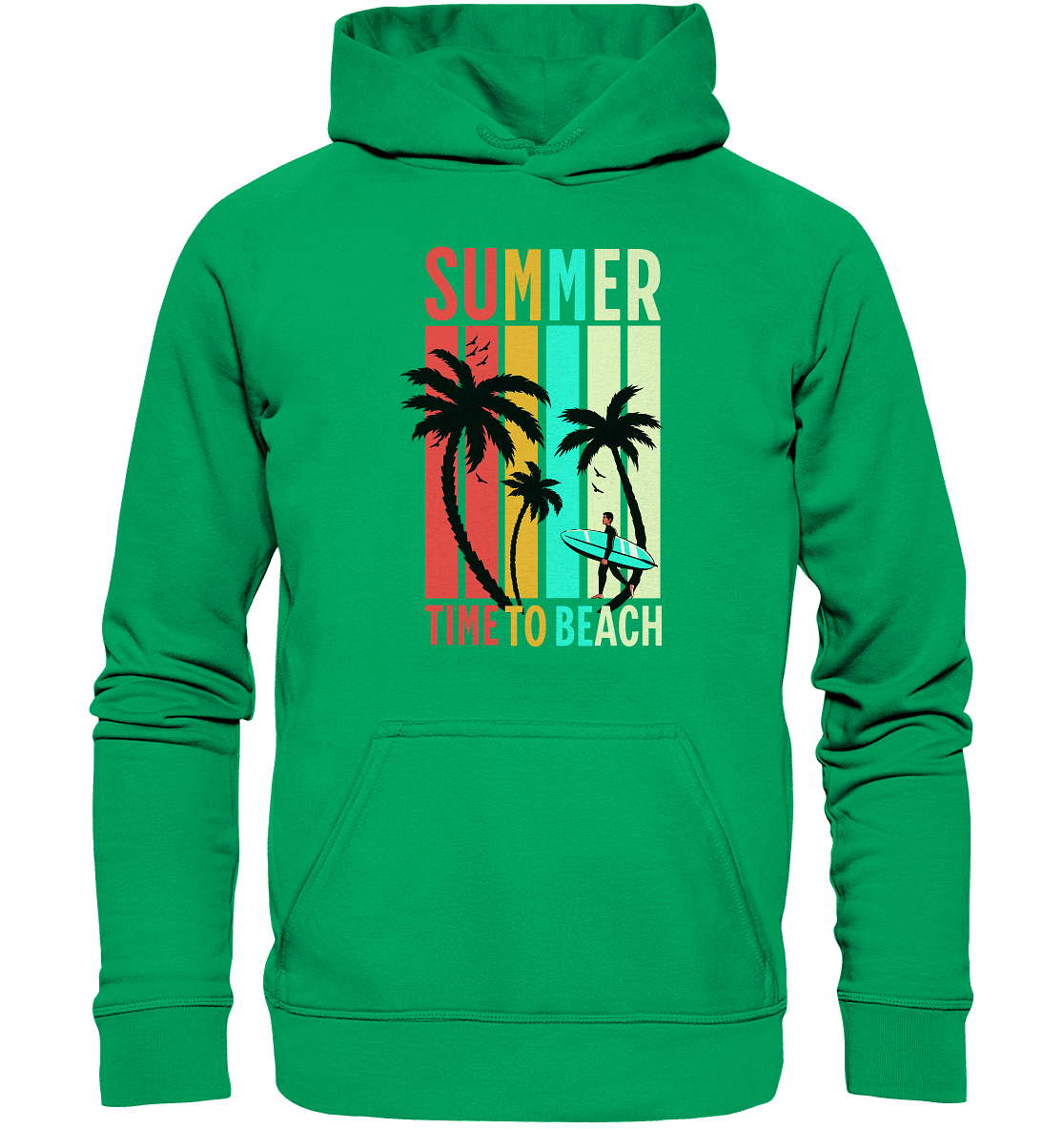 Summer Time to Beach – Sonne, Sand & Lebensfreude - Kids Premium Hoodie - Kids & Babys - Kelly Green - GfoitMa