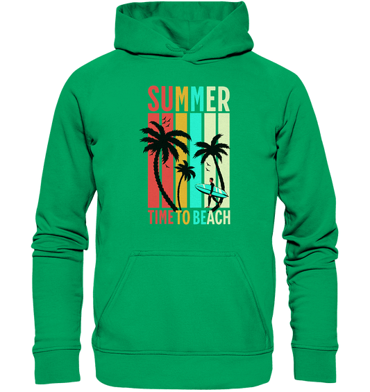 Summer Time to Beach – Sonne, Sand & Lebensfreude - Kids Premium Hoodie - Kids & Babys - Kelly Green - GfoitMa