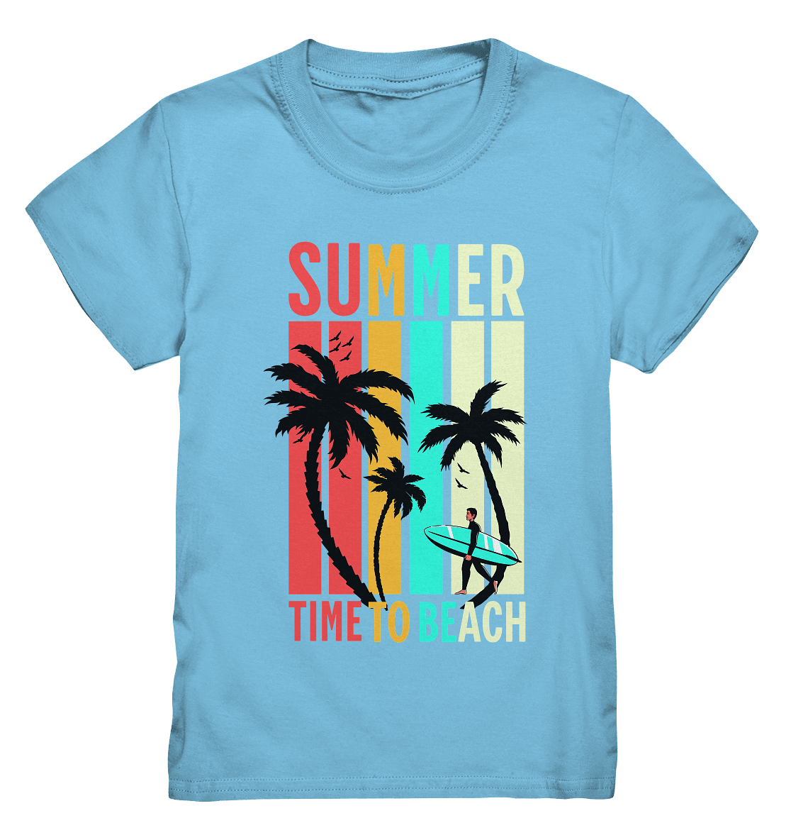 Summer Time to Beach – Sonne, Sand & Lebensfreude - Kids Premium Shirt - Kids & Babys - Sky Blue - GfoitMa