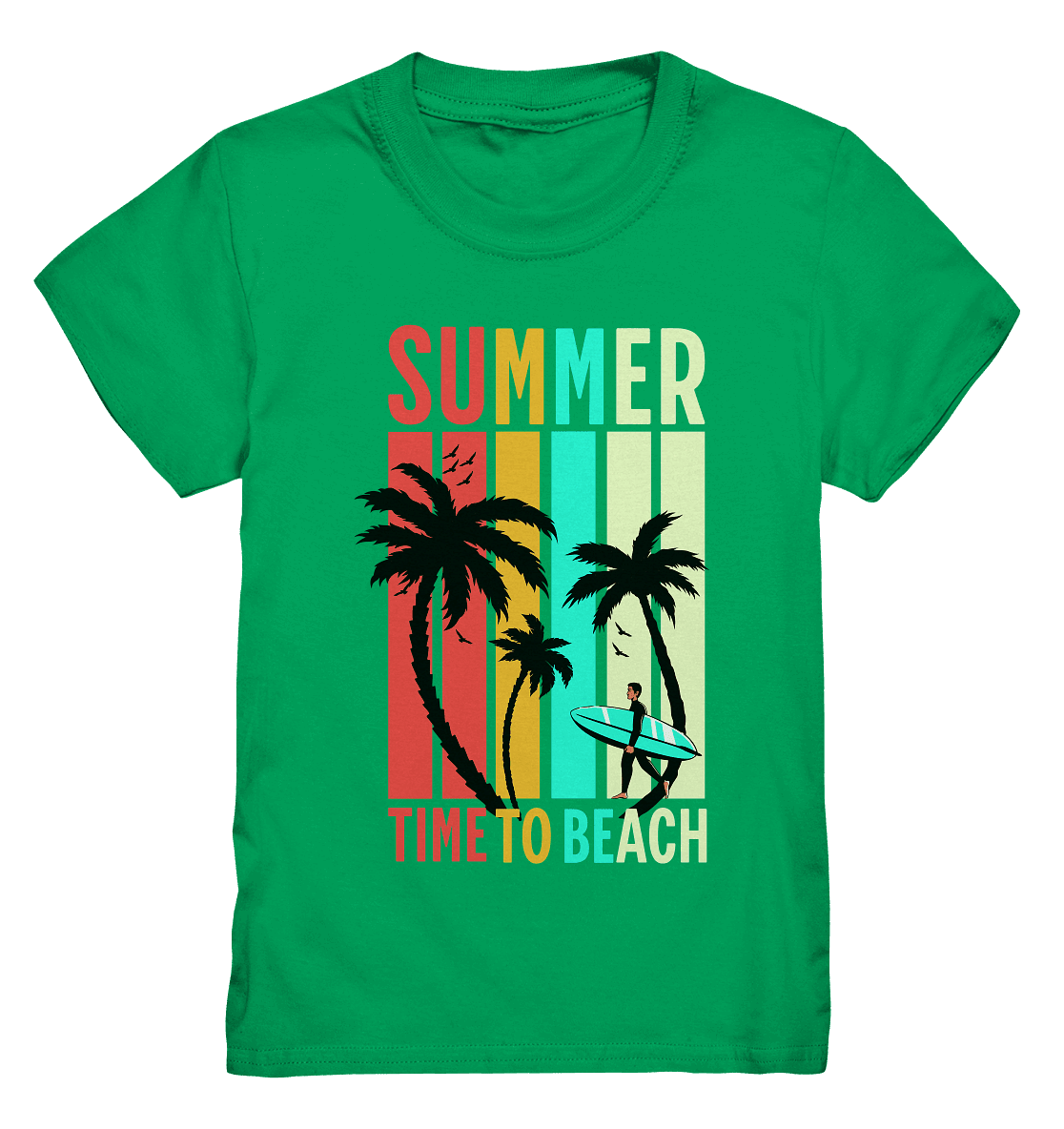 Summer Time to Beach – Sonne, Sand & Lebensfreude - Kids Premium Shirt - Kids & Babys - Kelly Green - GfoitMa