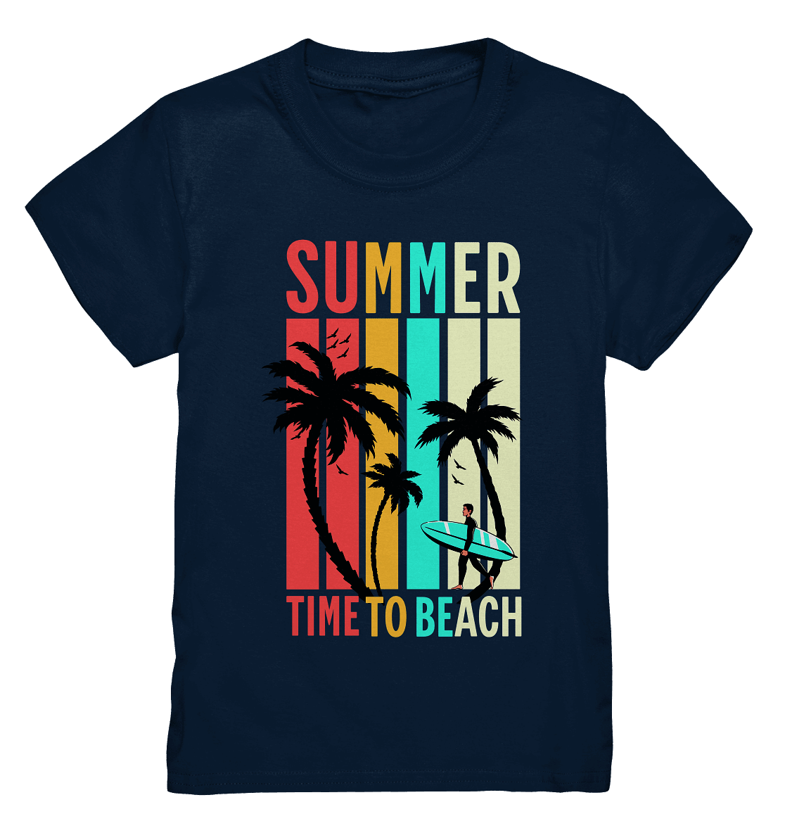 Summer Time to Beach – Sonne, Sand & Lebensfreude - Kids Premium Shirt - Kids & Babys - Navy - GfoitMa