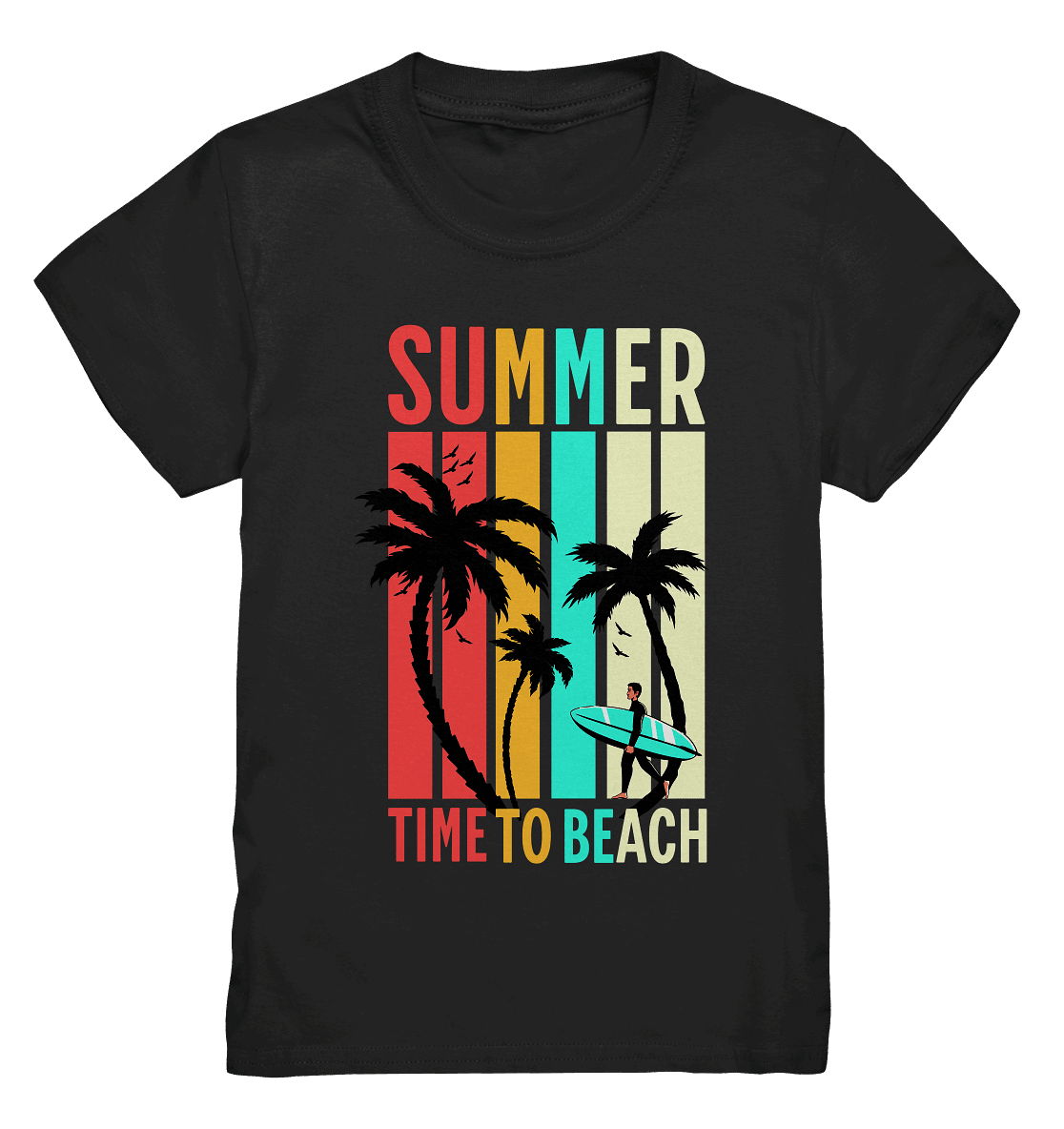 Summer Time to Beach – Sonne, Sand & Lebensfreude - Kids Premium Shirt - Kids & Babys - Black - GfoitMa