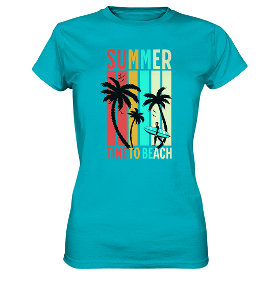 Summer Time to Beach – Sonne, Sand & Lebensfreude - Ladies Premium Shirt - Lady-Shirts - Swimming Pool - GfoitMa