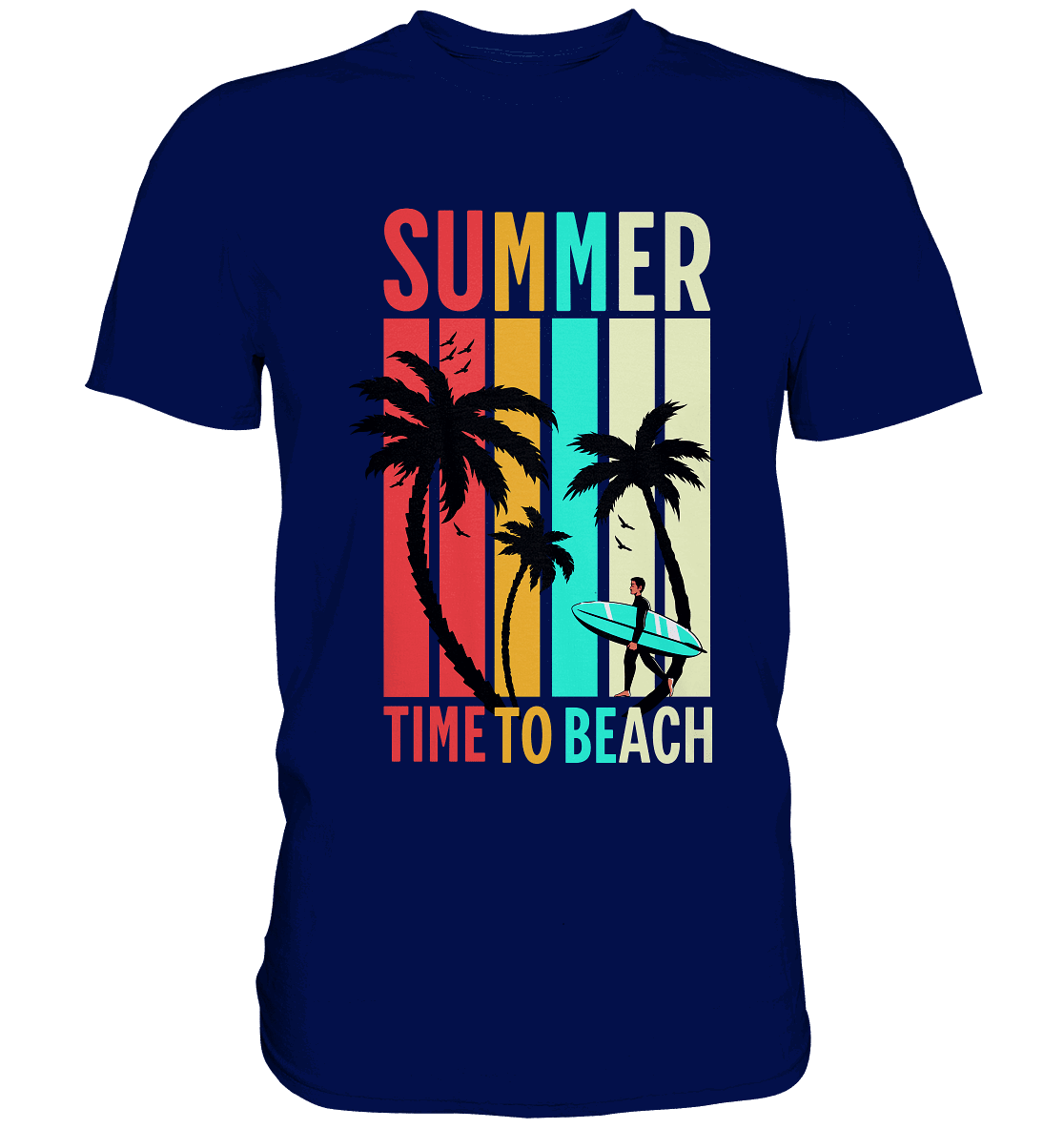 Summer Time to Beach – Sonne, Sand & Lebensfreude - Premium Shirt - Unisex-Shirts - Urban Navy - GfoitMa