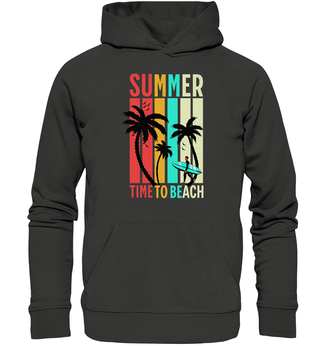 Summer Time to Beach – Sonne, Sand & Lebensfreude - Premium Unisex Hoodie - Hoodies - Charcoal - GfoitMa