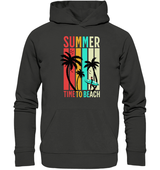 Summer Time to Beach – Sonne, Sand & Lebensfreude - Premium Unisex Hoodie - Hoodies - Charcoal - GfoitMa