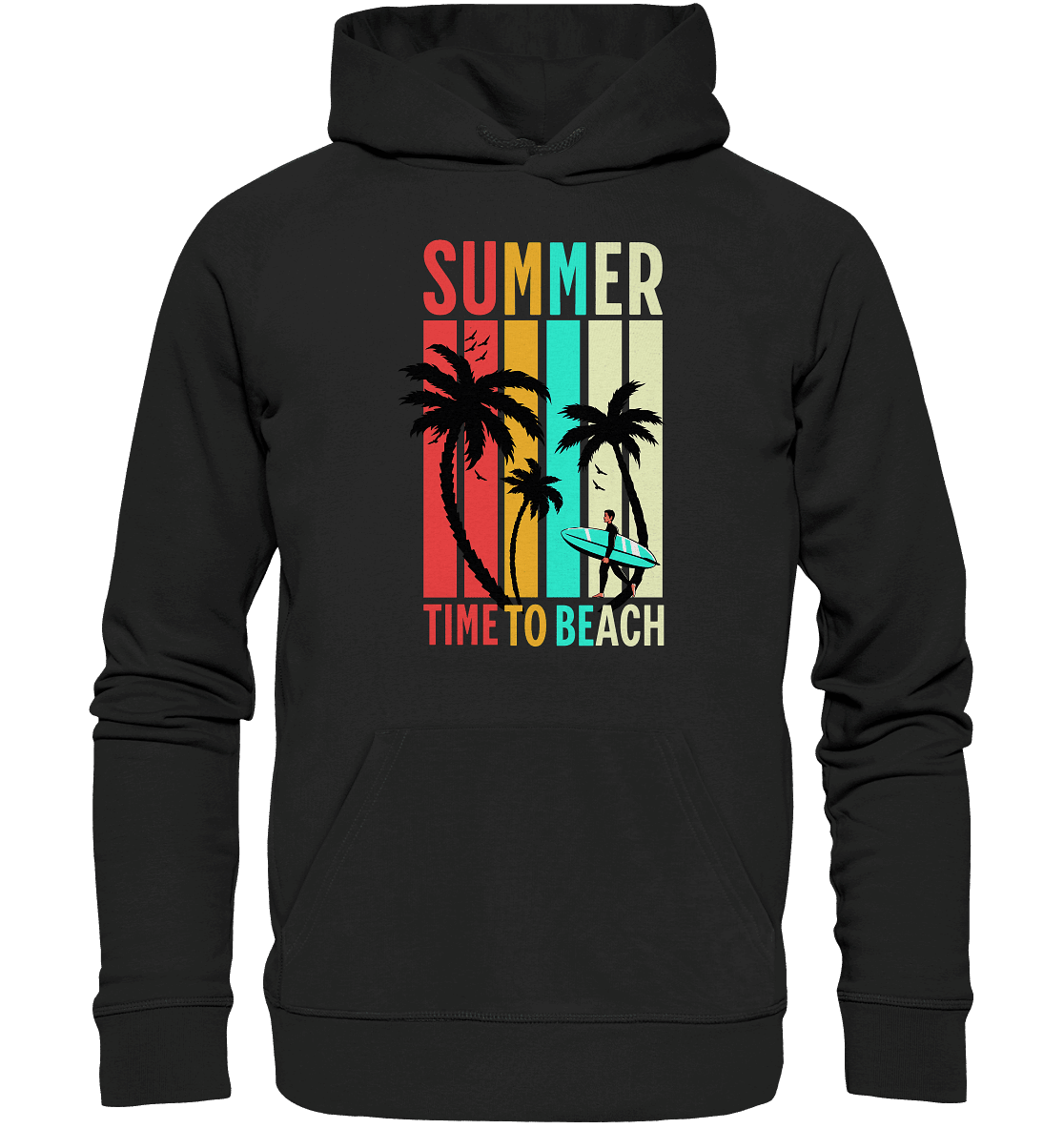Summer Time to Beach – Sonne, Sand & Lebensfreude - Premium Unisex Hoodie - Hoodies - Black - GfoitMa