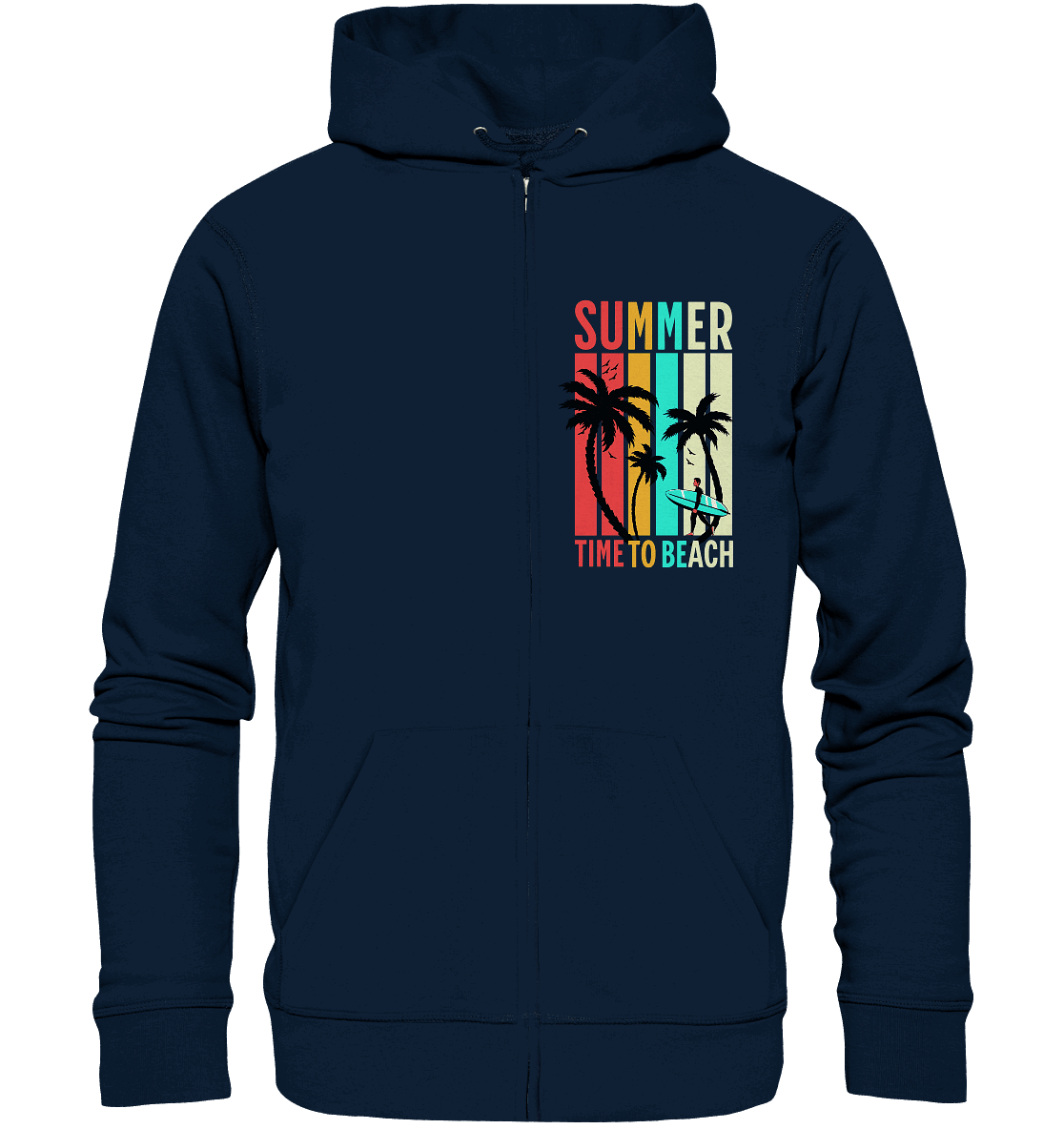 Summer Time to Beach – Sonne, Sand & Lebensfreude - Zipper - Jacken/ Zipper - Navy - GfoitMa