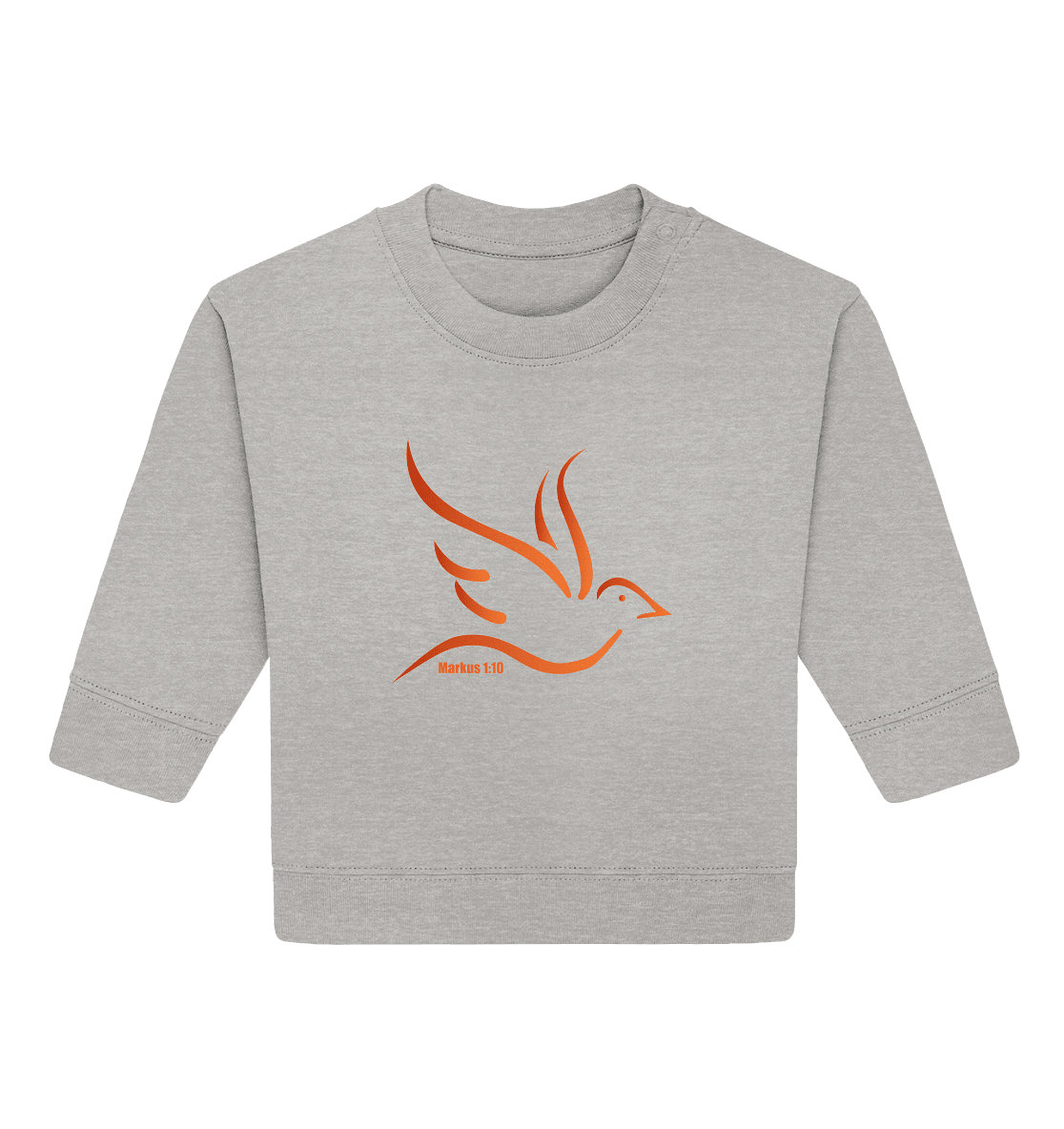 Taube/Heiliger Geist - Baby Organic Sweatshirt - Kids & Babys - Heather Grey - GfoitMa
