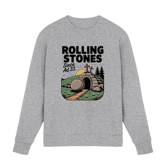 The Stone Was Rolled Away – Since AD 33 - Premium Sweatshirt - Sweatshirts - Heather Grey (meliert) - GfoitMa