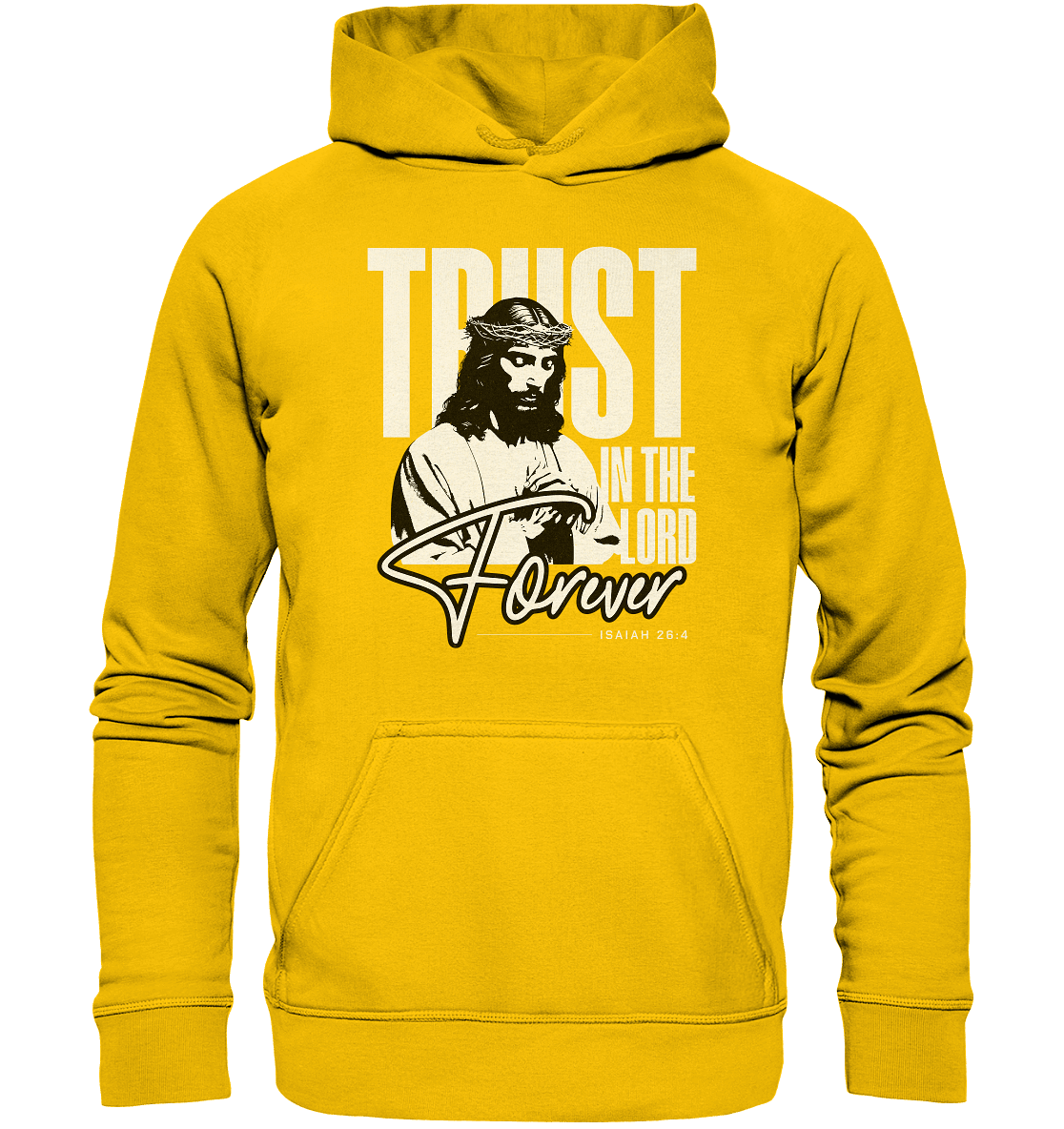 Trust in the Lord Forever – Eine Botschaft des unerschütterlichen Glaubens - Kids Premium Hoodie - Kids & Babys - Sunflower - GfoitMa