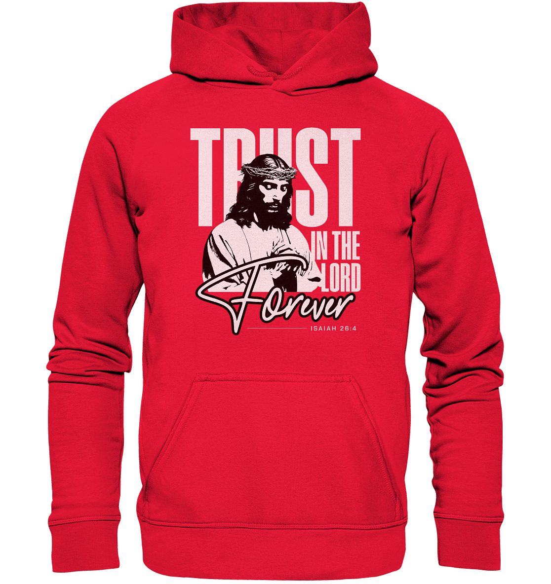 Trust in the Lord Forever – Eine Botschaft des unerschütterlichen Glaubens - Kids Premium Hoodie - Kids & Babys - Rot - GfoitMa