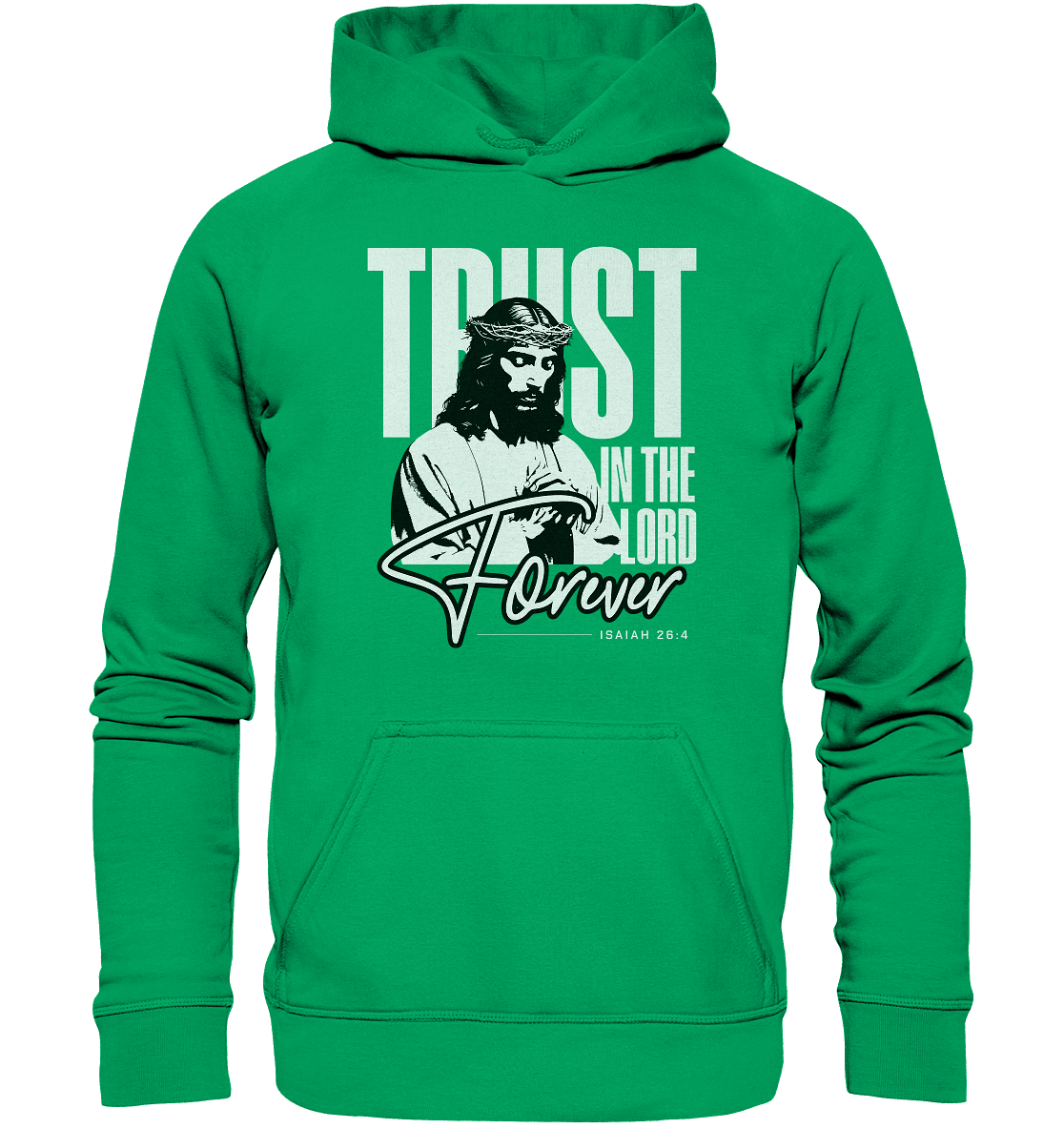 Trust in the Lord Forever – Eine Botschaft des unerschütterlichen Glaubens - Kids Premium Hoodie - Kids & Babys - Kelly Green - GfoitMa