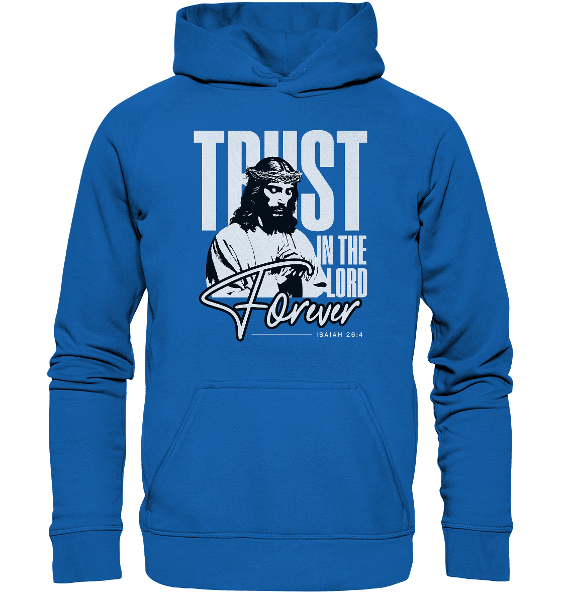 Trust in the Lord Forever – Eine Botschaft des unerschütterlichen Glaubens - Kids Premium Hoodie - Kids & Babys - Royal Blau - GfoitMa