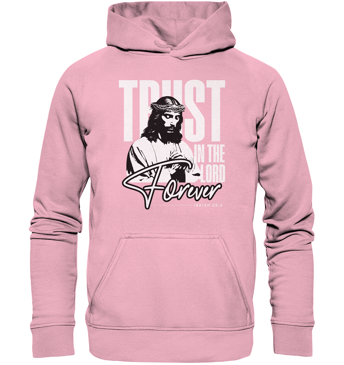 Trust in the Lord Forever – Eine Botschaft des unerschütterlichen Glaubens - Kids Premium Hoodie - Kids & Babys - Light Pink - GfoitMa