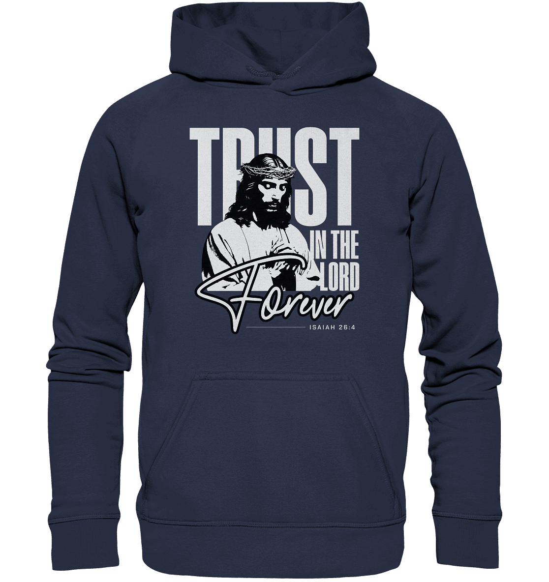 Trust in the Lord Forever – Eine Botschaft des unerschütterlichen Glaubens - Kids Premium Hoodie - Kids & Babys - Deep Navy - GfoitMa