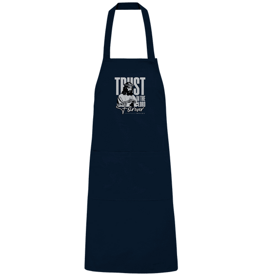 Trust in the Lord Forever – Eine Botschaft des unerschütterlichen Glaubens - Organic Grillschürze - Home & Living - Navy - GfoitMa