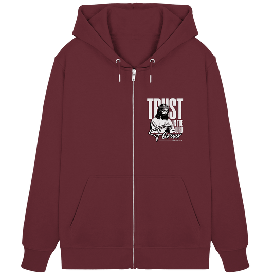 Trust in the Lord Forever – Eine Botschaft des unerschütterlichen Glaubens - Organic Zipper - Jacken/ Zipper - Burgundy - GfoitMa