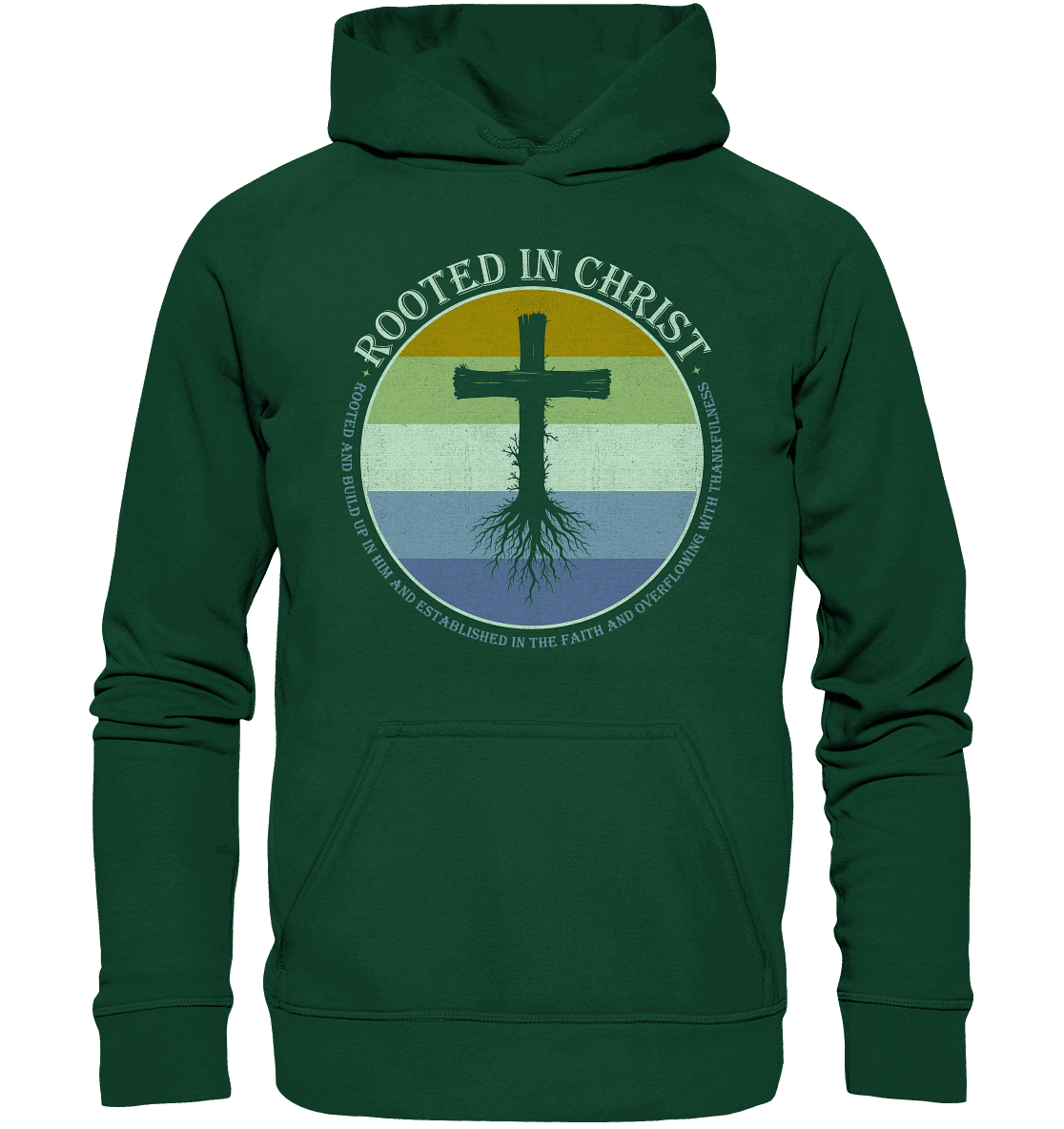 Verwurzelt in Christus | Christliche Kleidung - Kids Premium Hoodie - Kids & Babys - Bottlegreen - GfoitMa