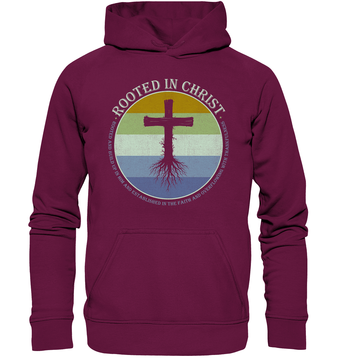 Verwurzelt in Christus | Christliche Kleidung - Kids Premium Hoodie - Kids & Babys - Burgund - GfoitMa