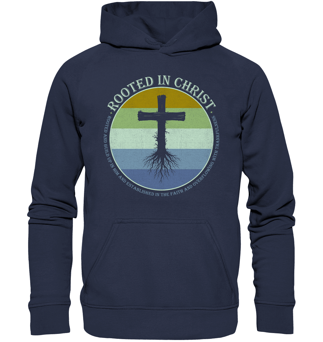 Verwurzelt in Christus | Christliche Kleidung - Kids Premium Hoodie - Kids & Babys - Deep Navy - GfoitMa