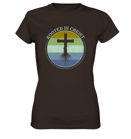 Verwurzelt in Christus | Christliche Kleidung - Ladies Premium Shirt - Lady-Shirts - Brown - GfoitMa