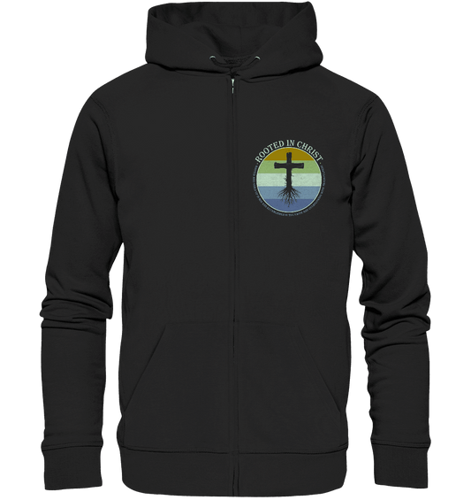 Verwurzelt in Christus | Christliche Kleidung - Zipper - Jacken/ Zipper - Black Pure - GfoitMa