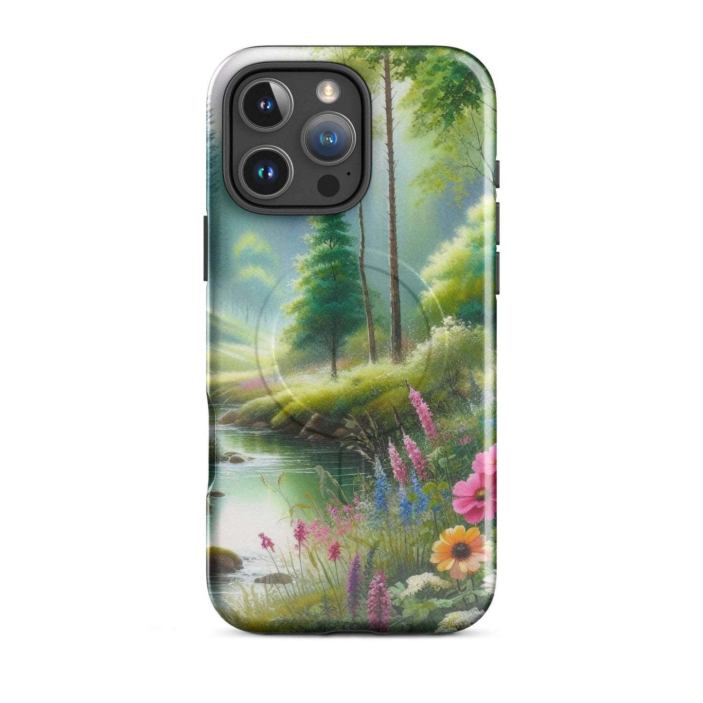 Wald in Wasserfarben - Hardcase iPhone®-Hülle mit MagSafe® - iPhone 16 Pro Max - GfoitMa