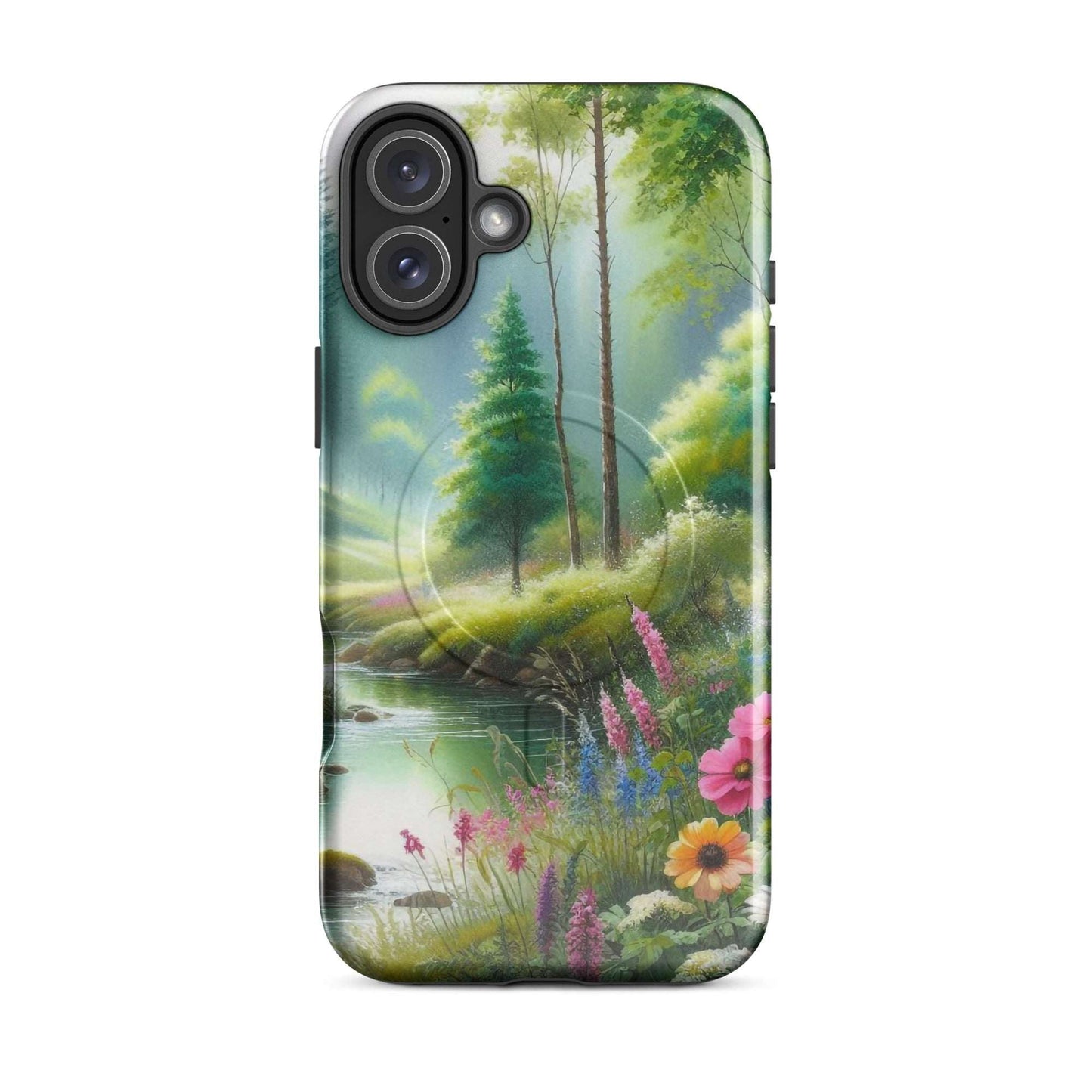 Wald in Wasserfarben - Hardcase iPhone®-Hülle mit MagSafe® - iPhone 16 Plus - GfoitMa